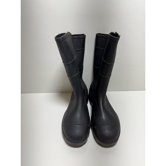 Black Rubber Waterproof Work Mud Boots Rain Farm Made In USA Men’s 8 Women’s 10 - Picture 1 of 6